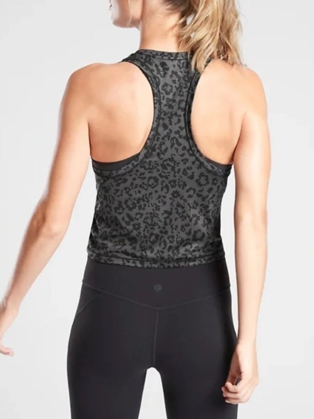 ATHLETA SHANTI CROP LEOPARD TANK XS